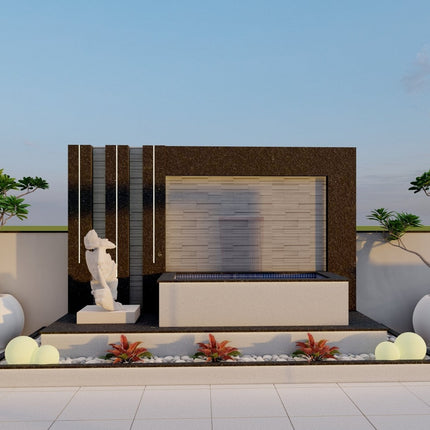 Elegant B&W Sculpted Fountain (Per RFT)