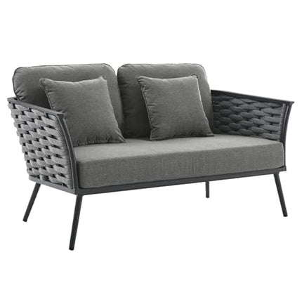 Modern Outdoor Wicker Sectional Sofa Set with Coffee Table FRS (LWAZ)