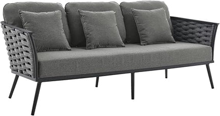 Modern Outdoor Wicker Sectional Sofa Set with Coffee Table FRS (LWAZ)