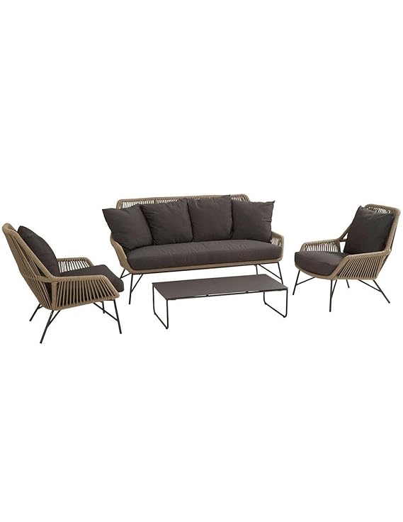 Modern Outdoor Rope Patio Sofa Set with Coffee Table FRS (LWAZ)
