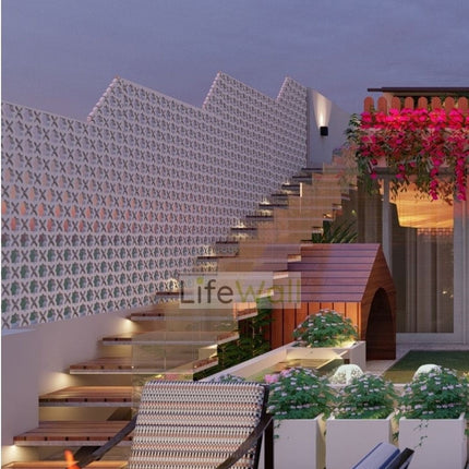 Crafted White Privacy Screen (Per Sqft)