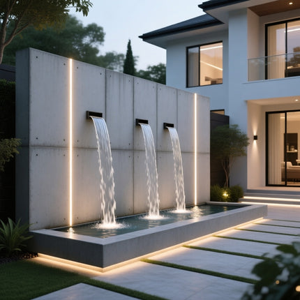 Feature Wall and Fountain Design – Custom Outdoor Water Feature Concept Package