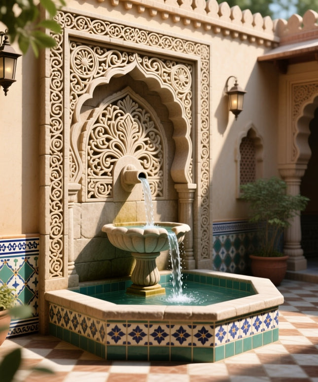 Feature Wall and Fountain Design – Custom Outdoor Water Feature Concept Package