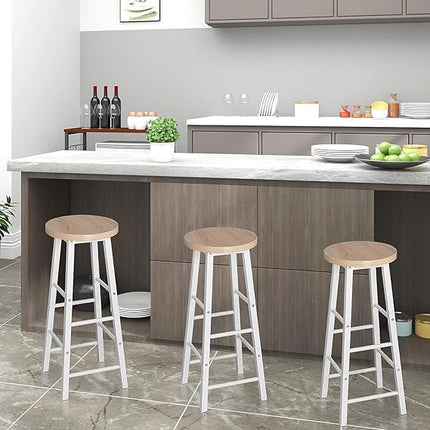 The Metal Wood Set Of 2 Bar Stools, 30 centimeters, 22.5 Centimeters, 196 Centimeters, Teal