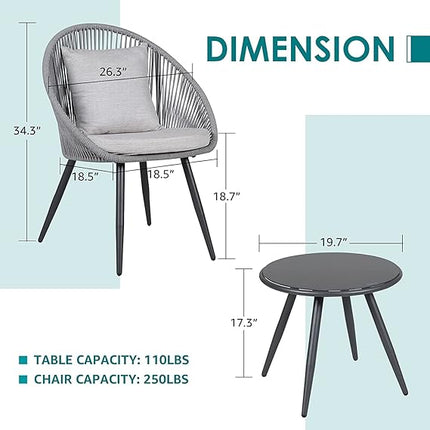 Garden Living Furniture (2 Seater Outdoor Seating Chair and Table Set)
