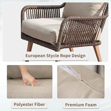 Modern Outdoor Wicker Patio Sofa Set with Coffee Table FRS (LWAZ)