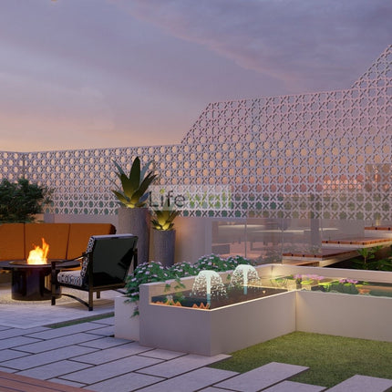 Crafted White Privacy Screen (Per Sqft)