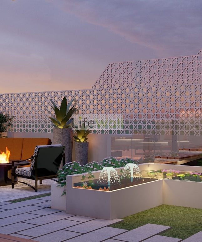 Crafted White Privacy Screen (Per Sqft)