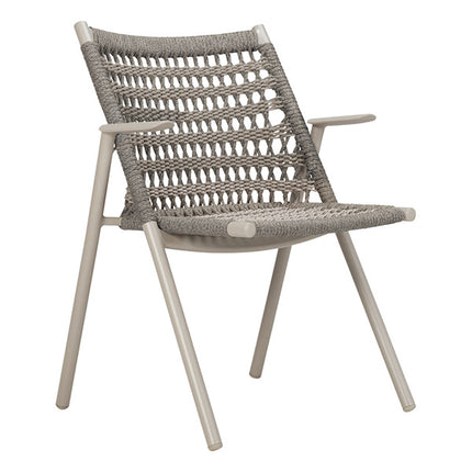Contoured Rope Wrap Metal Frame Armchair FRS (LWLC)
