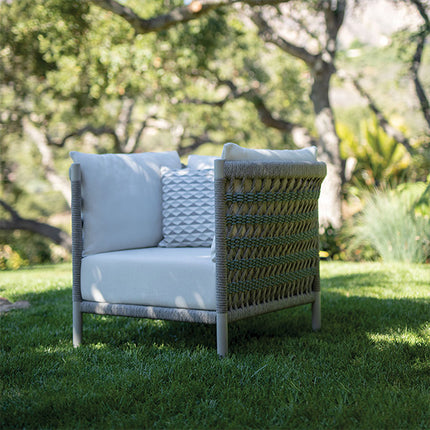 Contoured Rope Wrap Metal Frame Sofa  FRS (LWLC)