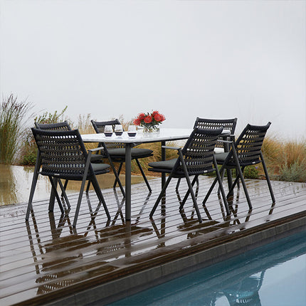 Contoured Rope Wrap Metal Frame Armchair FRS (LWLC)