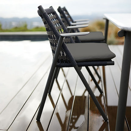 Contoured Rope Wrap Metal Frame Armchair FRS (LWLC)