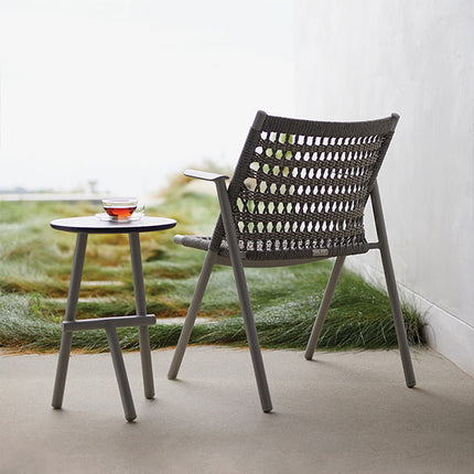 Contoured Rope Wrap Metal Frame Armchair FRS (LWLC)
