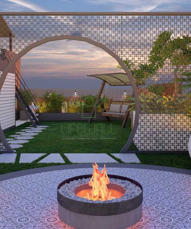 Radian Arch Partition Privacy Screen (Per Sqft)