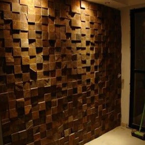 Cube Wood Feature Wall
